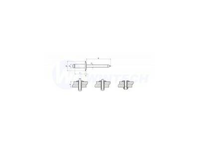 Nýt DIN 7337, průměr 3,2 mm – 10 mm