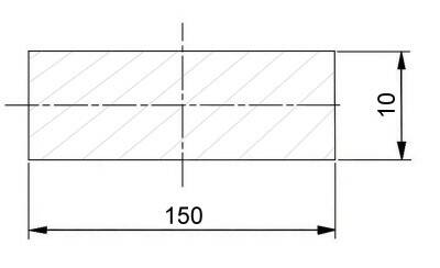 Plochá ocel 150 x 10 mm válcovaná